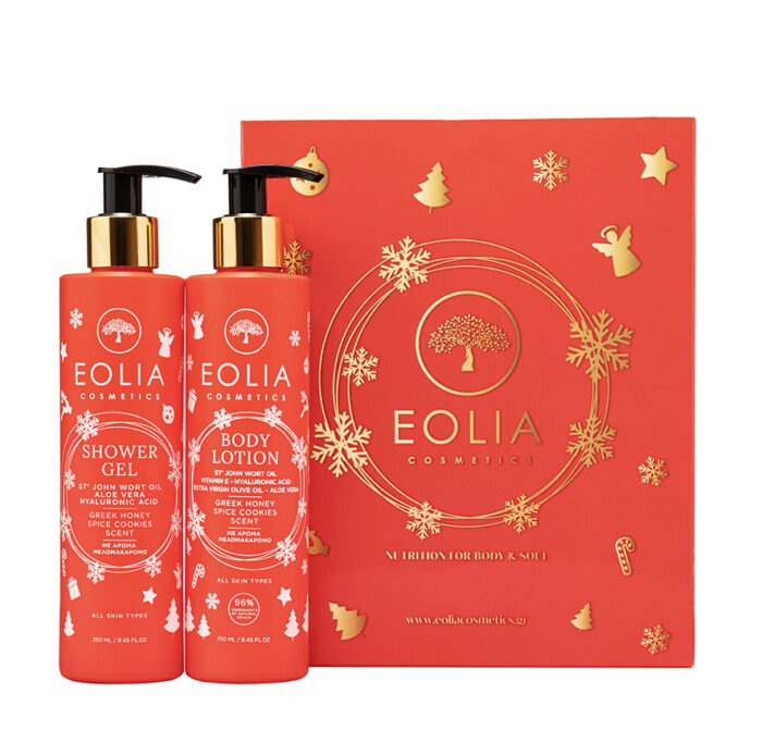 Gift Box Body Lotion & Shower Gel με άρωμα Greek Honey & Spice Cookies
