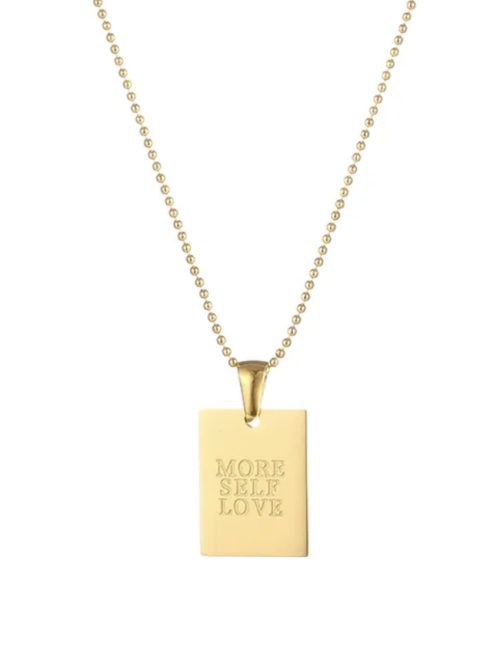 Μενταγιόν με μήνυμα MORE SELF LOVE