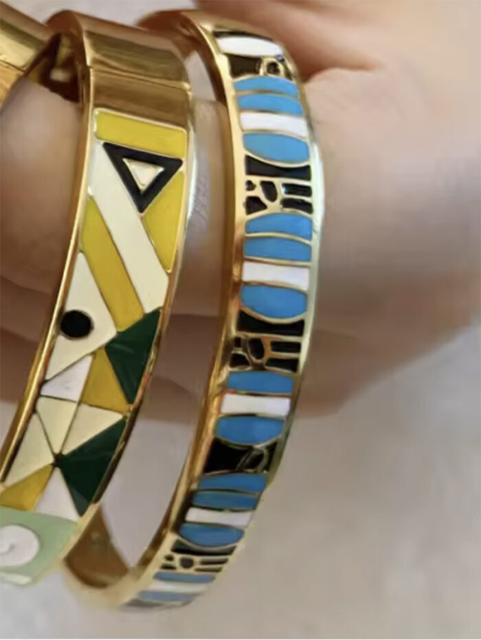 Γυναικεία χειροπέδα Geometrical Evil eye - Image 2