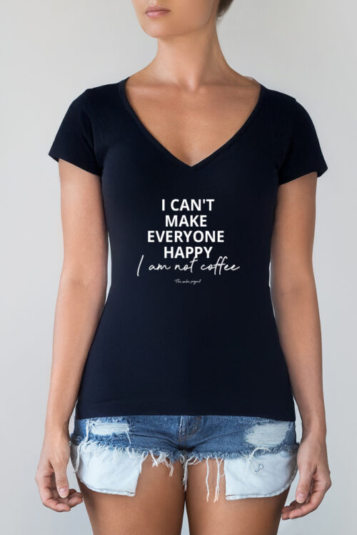 T-SHIRT V-NECK ΜΑΥΡΟ