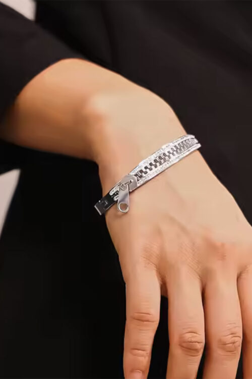 ΒΡΑΧΙΟΛΙ ZIPPER SILVER