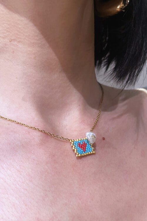 PEARL HEART NECKLACE