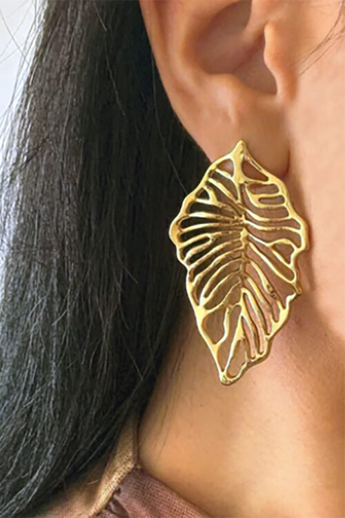 GOLD LEAF EARINGS