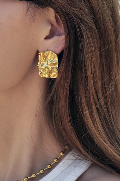 VINTAGE WRINKLED EARINGS G