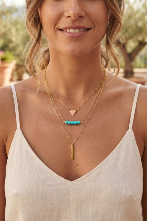 GEOMETRICAL TRIPLE NECKLACE